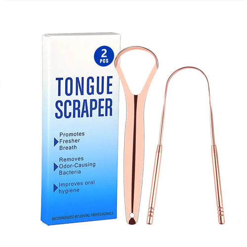 Copper Tongue Scraper Set